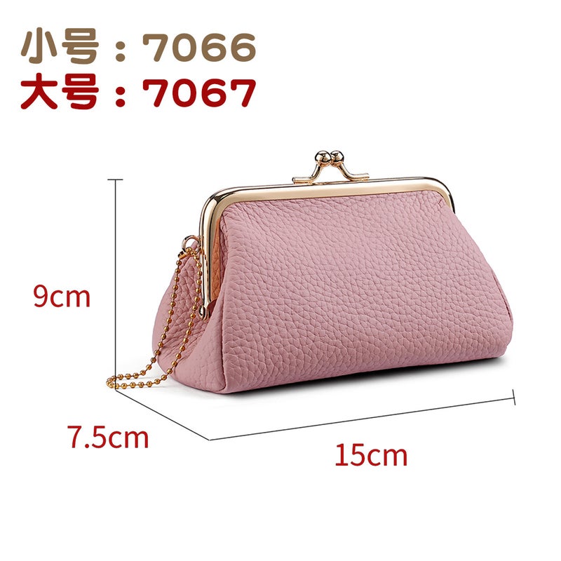 Made New Lipstick Clutch Bag, Fashionable Korean And Japanese Style Cosmetic Bag, Coin Purse, Hand-Held Storage Bag, Genuine Leather - Image 3